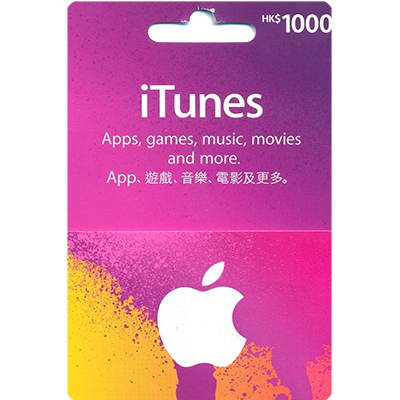 Thẻ iTunes 1000 HKD (HK)